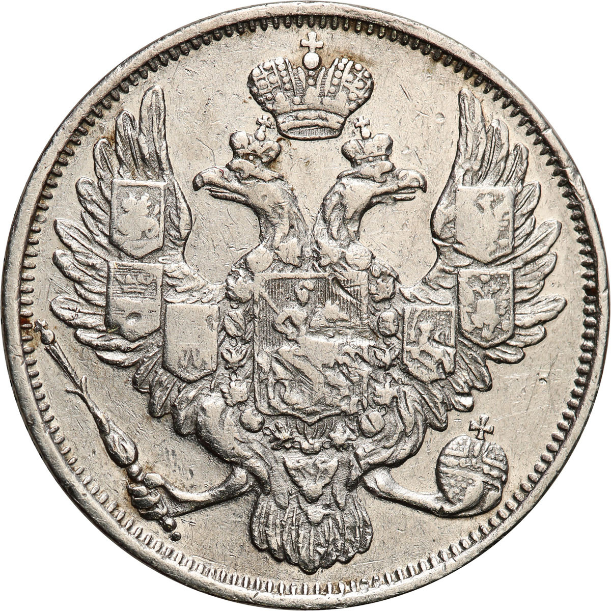 Rosja. Mikołaj I. 3 ruble 1844, Petersburg - PLATYNA